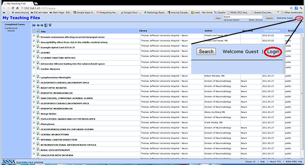 TFS site login detail