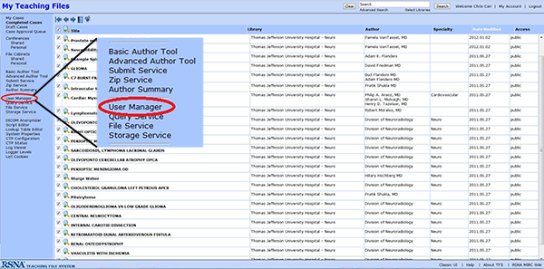 User Manager detail