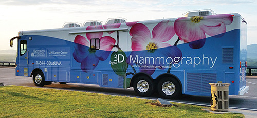 The mobile mammography unit at the University of Virginia