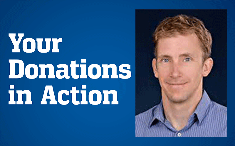 Your Donations in Action Feature card with Matthew D. McInnes, MD, PhD, FRCPC