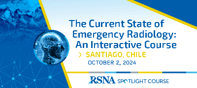 Digital ad for RSNA Spotlight Course in Santiago, Chile