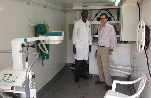 The specially designed mobile X-ray truck reaches patients in underserved areas of Kenya. The specially designed mobile X-ray truck reaches patients in underserved areas of Kenya.