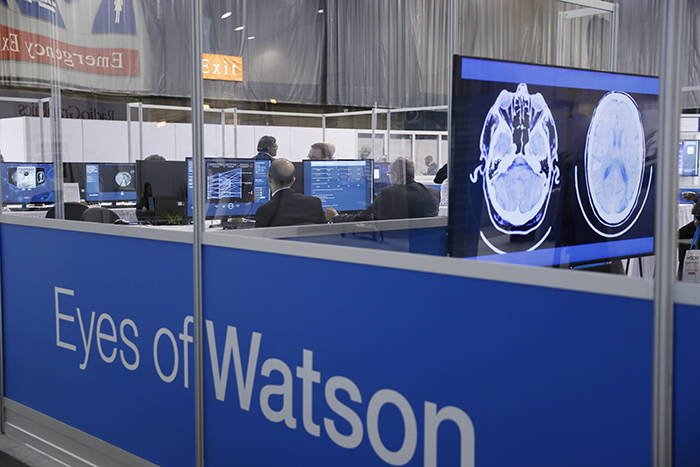 Meeting attendees test their skills at the Eyes of Watson demonstration during RSNA 2016 Meeting attendees test their skills at the Eyes of Watson demonstration during RSNA 2016