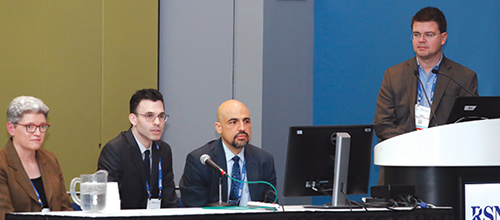Annette J. Johnson, MD; Andrew B. Rosenkrantz, MD; Tarik K. Alkasab, MD, PhD; and Max Wintermark, MD, participated in a panel to explore communication strategies between radiologists and referring physicians Annette J. Johnson, MD; Andrew B. Rosenkrantz, MD; Tarik K. Alkasab, MD, PhD; and Max Wintermark, MD, participated in a panel to explore communication strategies between radiologists and referring physicians