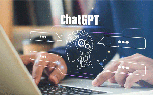 Credit: Chuan Chuan/ Shutterstock.com hands on keyboard with ChatGPT large language models