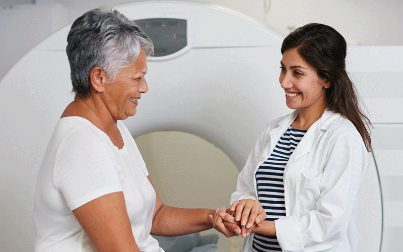 Older patient CT machine geriatric