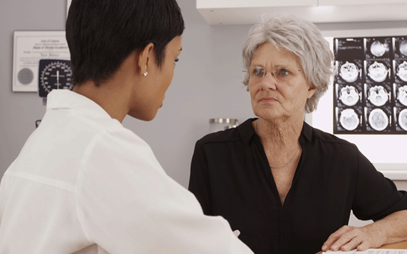 older patient radiologist images behind