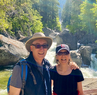 Heike Elisabeth Daldrup-Link, MD, PhD, hiking with her spouse