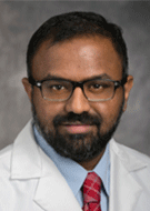 head shot of Sree Harsha Tirumani, MD