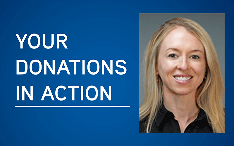 Feature Card for Erin Alaia, MD, Your Donations in Action