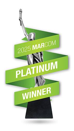 Logo for MarCom Platinum Award Winner