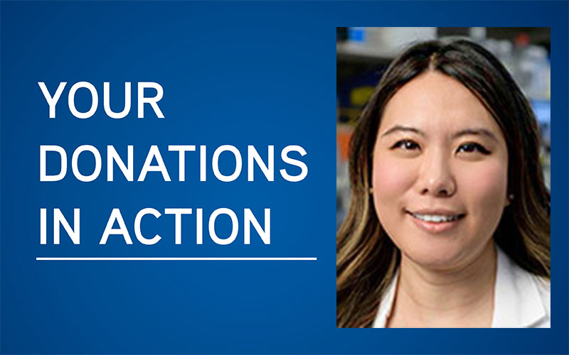 Feature card for Your Donations in Action story about Jennifer Ma, MD