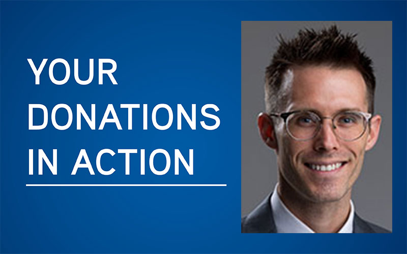 Feature Card for Your Donations in Action Davis Vigneault, MD, DPhil