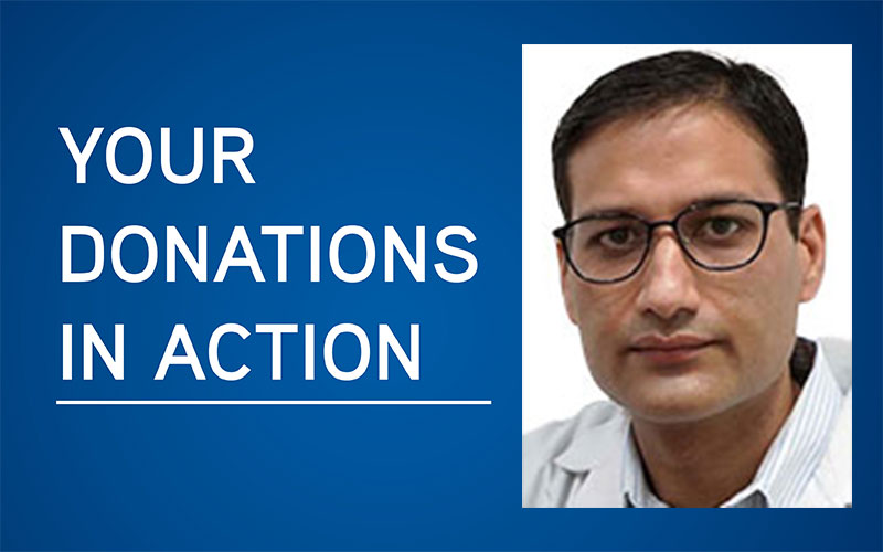Feature Card for Your Donations in Action story about Pankaj Gupta, MD, 