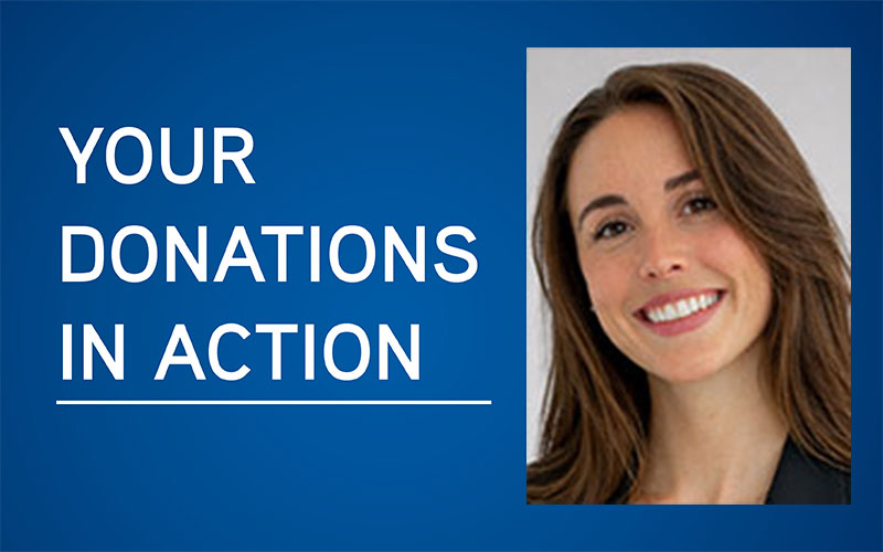 Feature Card for Your Donations in Action story about Sierra Silverwood, MD