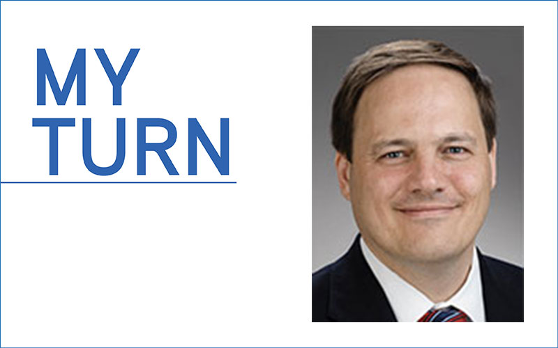 Feature card for Suhny Abbara, MD My Turn story with headshot